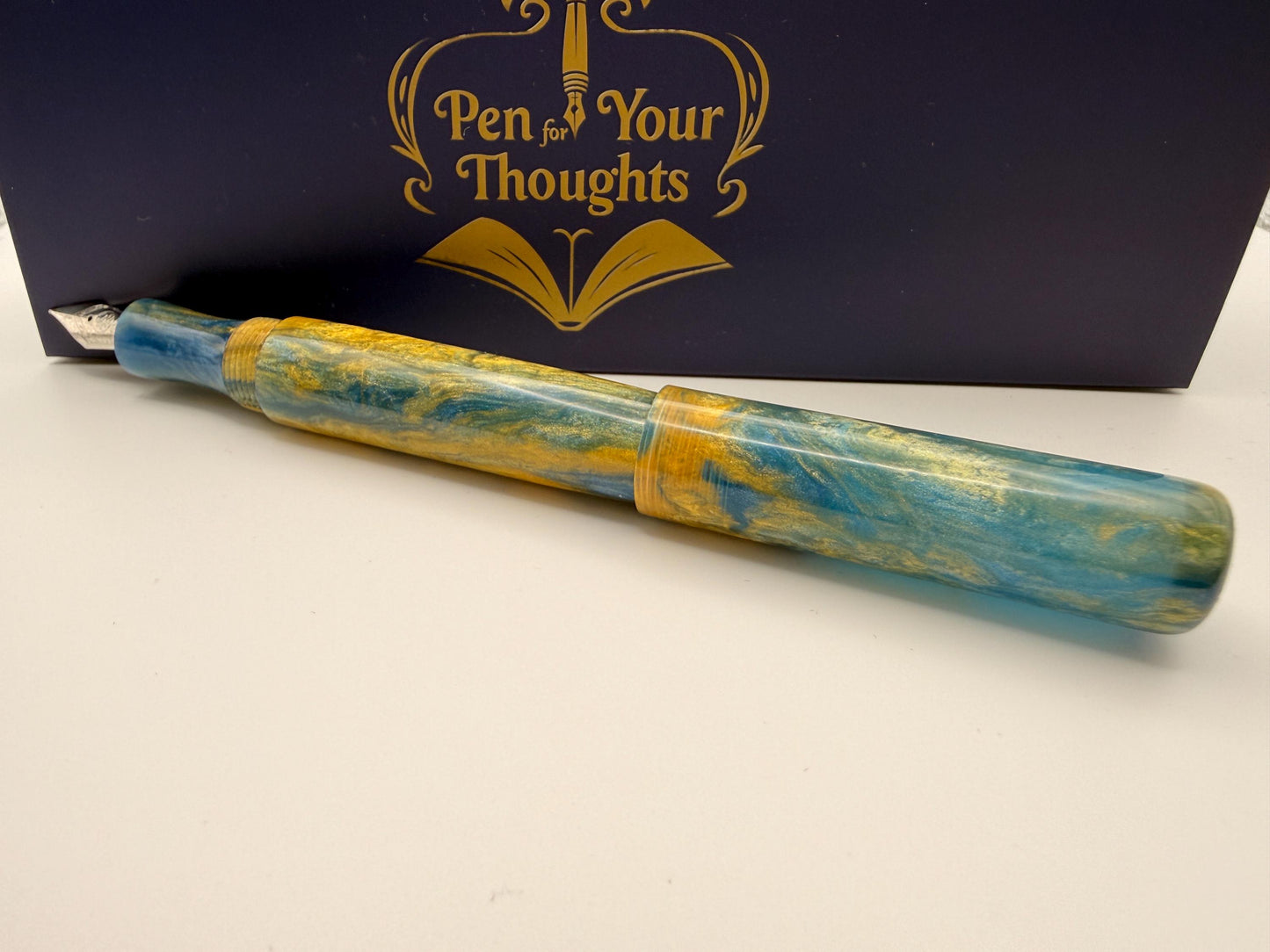 Tropical Breeze Bespoke Seamless Cast Resin Fountain Pen with Bock Nib