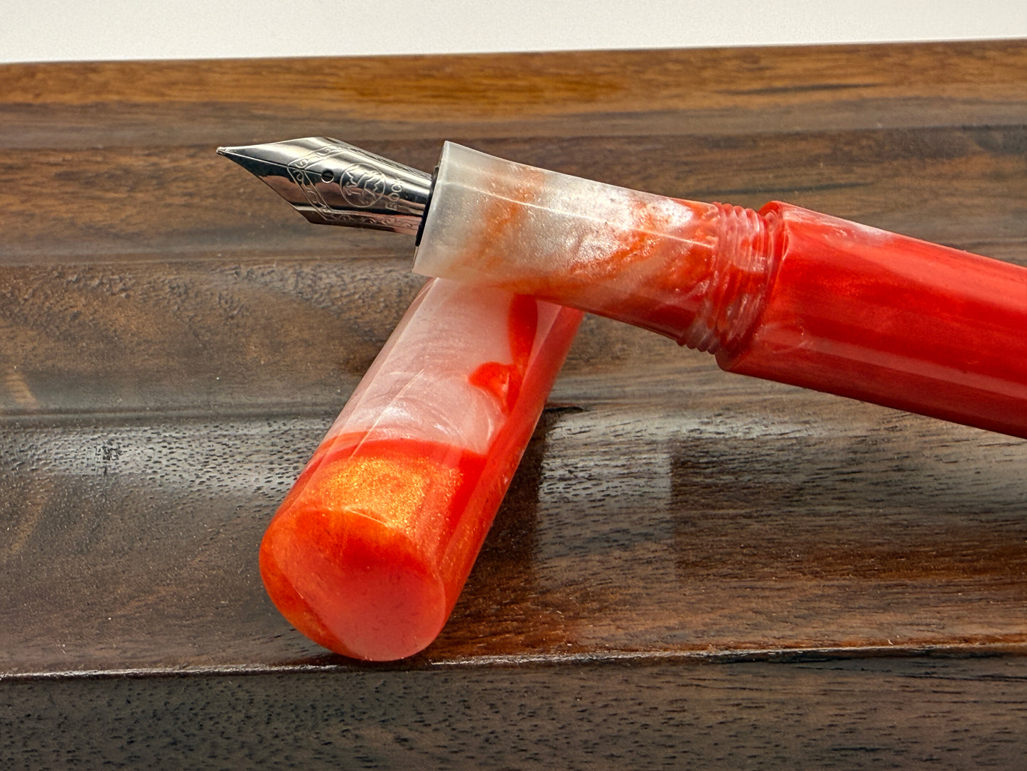 Naughty or Nice List Writer Cast Resin Custom Fountain Pen with Bock Nib