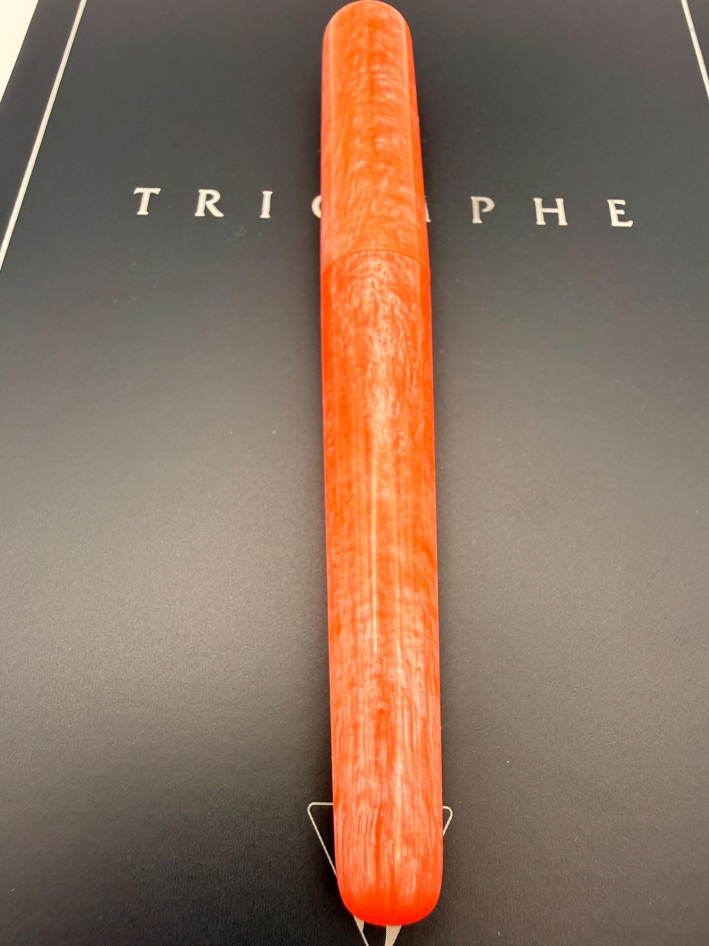 Life is Peachy Cast Resin Custom Bespoke Seamless Fountain Pen with Bock Nib